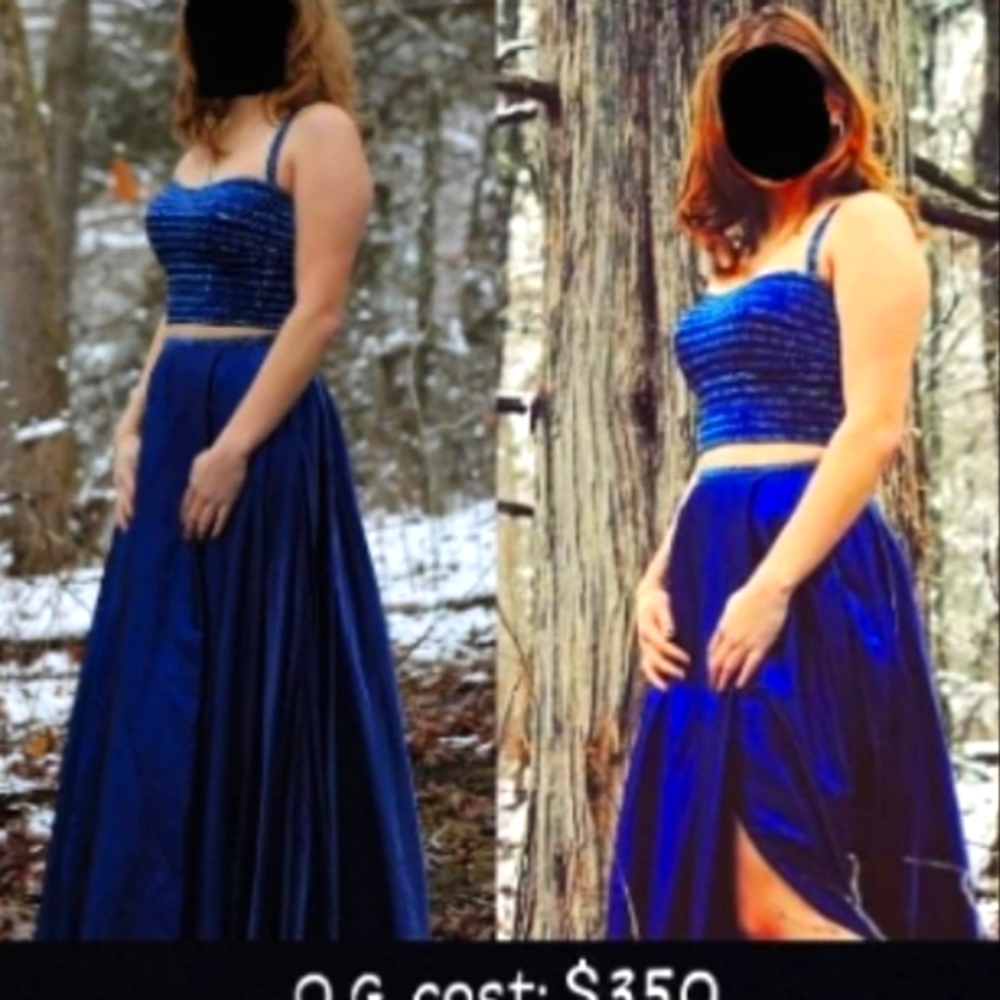 Navy blue prom dress